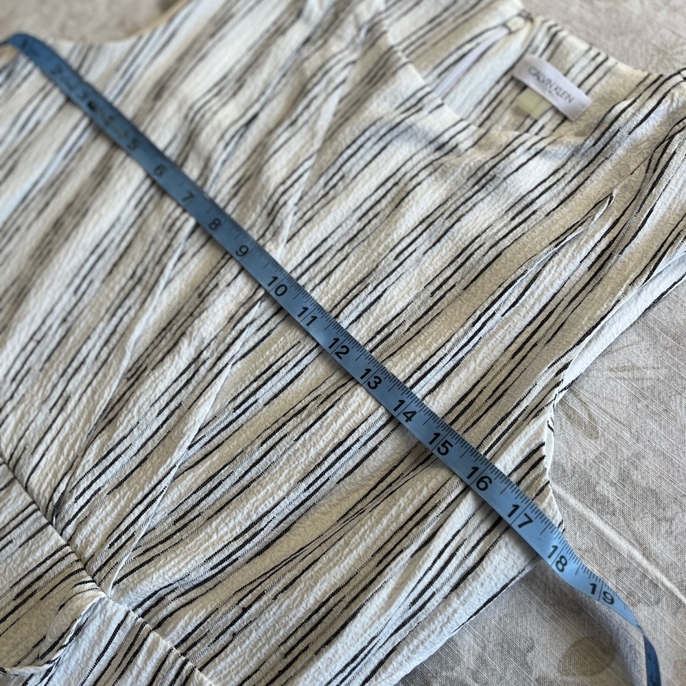 Calvin Klein Black Striped and White Sleeveless Sundress - Picture 8 of 14